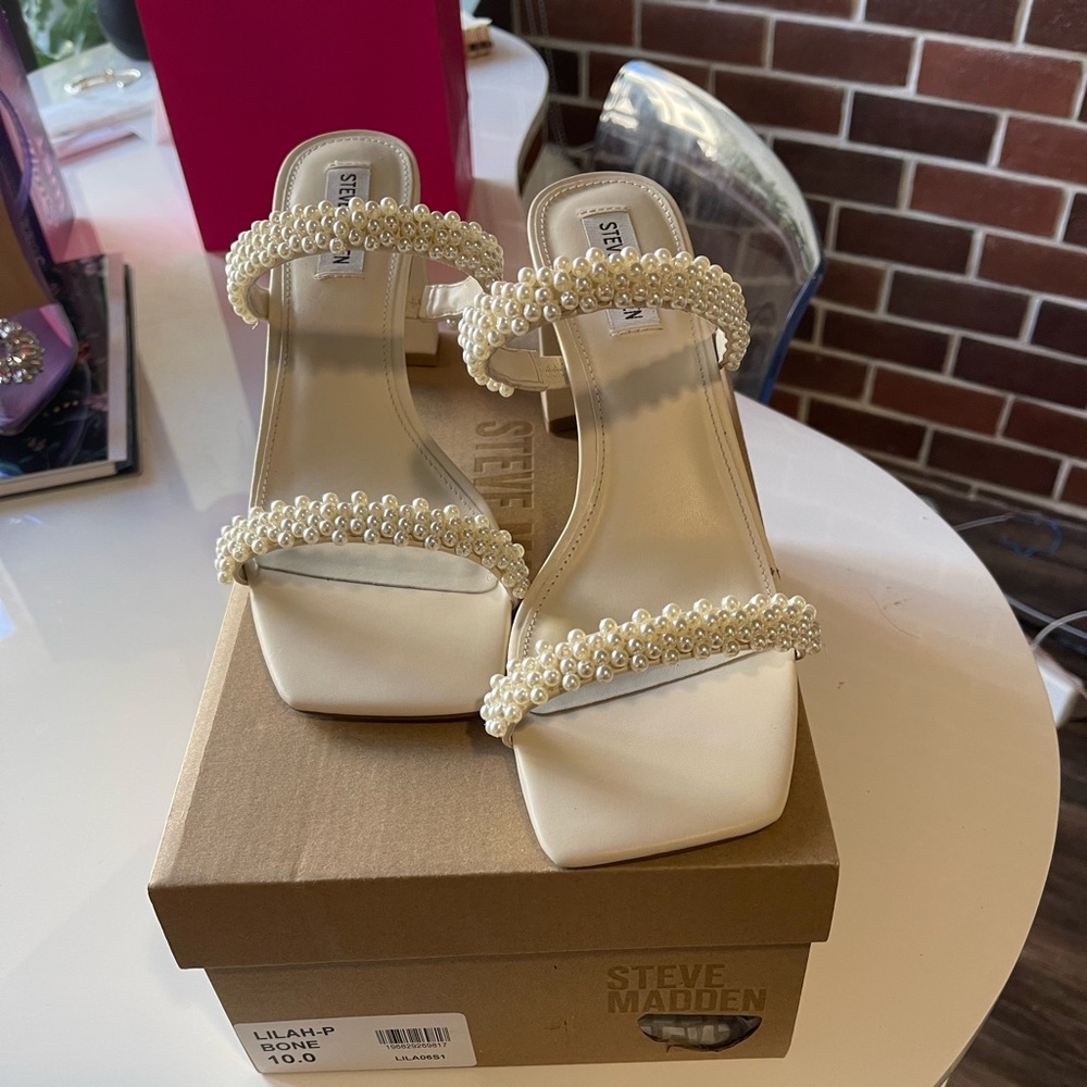 Steve Madden Pearl Heels - box not included